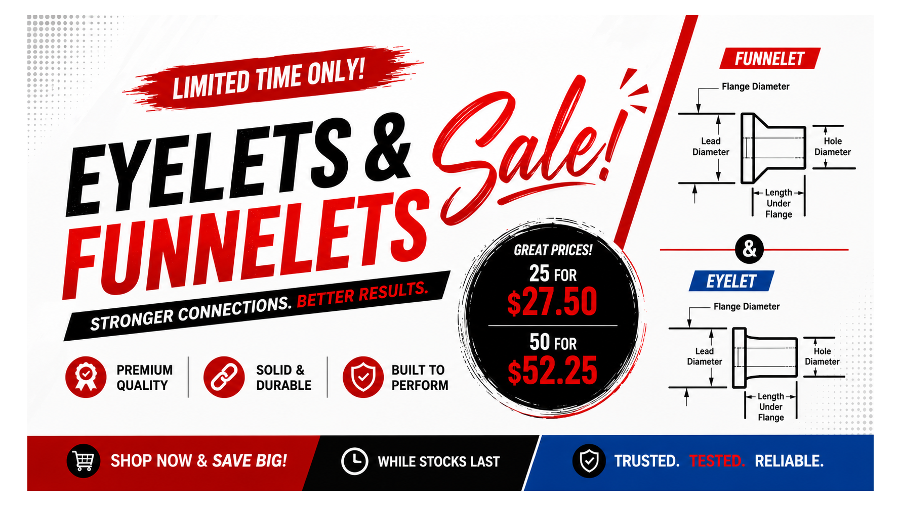 Eyelet & Funnelets Sale